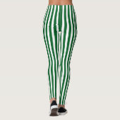 Weiß und grün gestreift leggings (Rückseite)