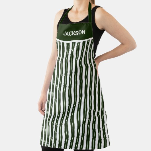 Weiß und grün gestreift schürze (InSitu)
