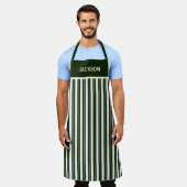 Weiß und grün gestreift schürze (Getragen)
