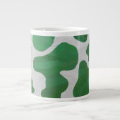 Weiß und grün Jumbo-Tasse (Vorderseite)