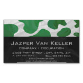 Weiß und grün magnetische visitenkarte (Vorderseite)