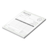 Weiß und grün mit Logo auf der Rechnung für kleine Notizblock (Rotiert)