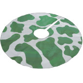 Weiß und grün polyester weihnachtsbaumdecke (Schrägansicht)