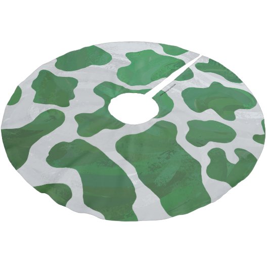 Weiß und grün polyester weihnachtsbaumdecke (Schrägansicht)