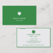 Weiß und Grün Visitenkarte (Vorne/Hinten)