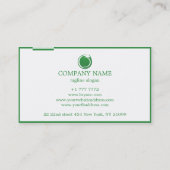 Weiß und Grün Visitenkarte (Rückseite)