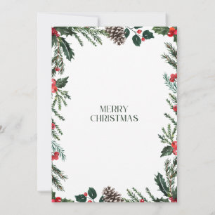 Weiß und grün: Weihnachten Einladung
