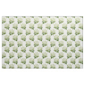 Weiß und grüne Hydrangea-Blume Stoff (Fat Quarter (45,7 x 55,9 cm))