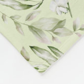 WEISS UND GRÜNES MONOGRAMM K FLEECEDECKE (Ecke)