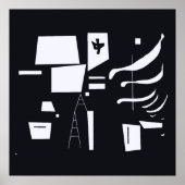 Weiß und hart - Kandinsky Poster (Vorne)