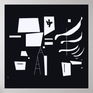 Weiß und hart - Kandinsky Poster