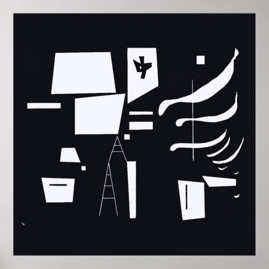 Weiß und hart - Kandinsky Poster (Vorne)