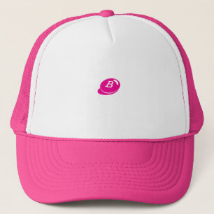 Weiß und heiß Rosa mit "B"-Buchstabe Stylisch Süß Truckerkappe