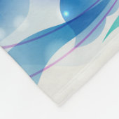 Weiß und hellblau, Abstrakt Fleecedecke (Ecke)