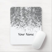 Weiß und Imitat-Glitter personalisiert Mousepad (Mit Mouse)