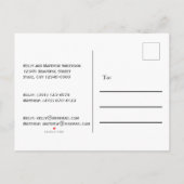 Weiß und Imitat-Goldbewegliche Mitteilung Ankündigungspostkarte (Rückseite)