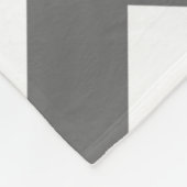 Weiß und Karkohle Zickzack Fleecedecke (Ecke)