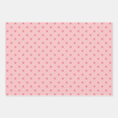 Weiß und Korallen Polka Dot Pastel Mix Geschenkpapier Set (Vorderseite 2)