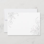 Weiß und leicht graue UAWG mit Speisekarte RSVP Karte (Rückseite)