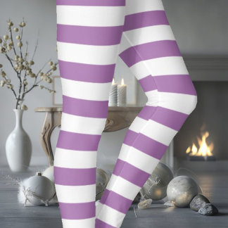 Weiß und Lila Leggings