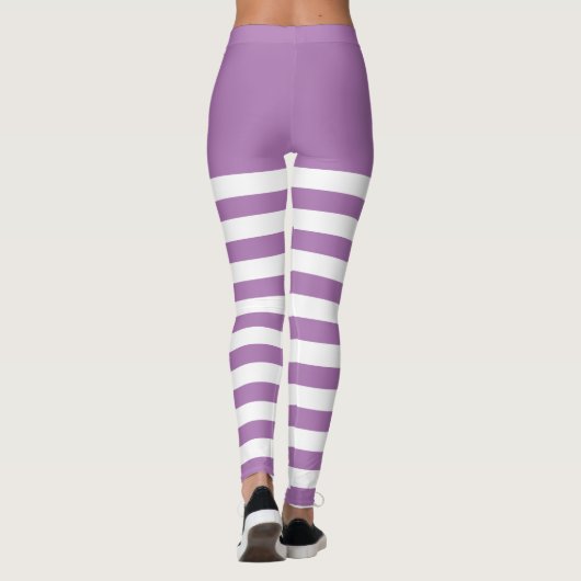 Weiß und Lila Leggings (Rückseite)