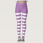 Weiß und Lila Leggings (Vorderseite)