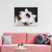 Weiß und Lila Leinwanddruck (Insitu (Wohnzimmer))
