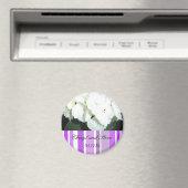 Weiß und Lila Save the Date Magnet (In Situ (Geschirrspüler))