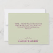 Weiß und Magenta Orchids Malerei Danke Karte (Rückseite)