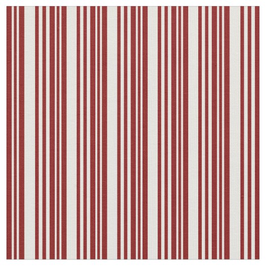 Weiß und Maroon Farbmuster der Streifen Stoff (Nahaufnahme)