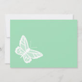 Weiß und Minzgrün Save the Date (Rückseite)