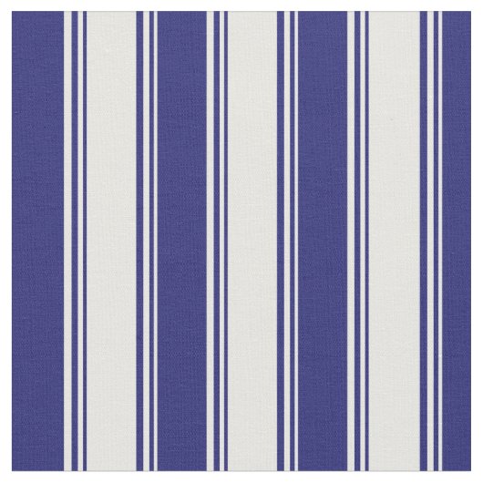 Weiß und Mitternachtsblau farbige Muster Stoff (Nahaufnahme)