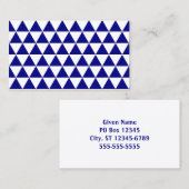 Weiß und Navy-Triangle-Muster Visitenkarte (Vorne/Hinten)