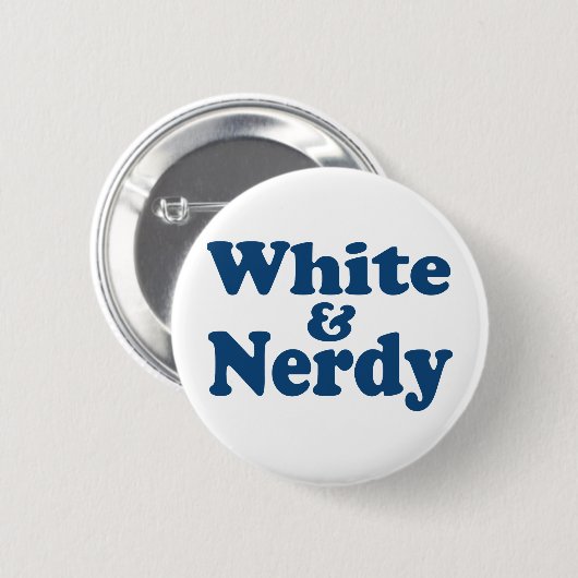 Weiß und Nerdy Button (Vorne & Hinten)