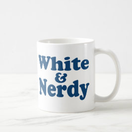 Weiß und Nerdy Kaffeetasse