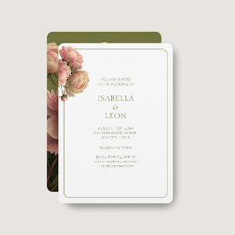 Weiß und Olive | Blush-Rose-Einladung Einladung