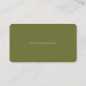 Weiß und Olive | Rose Hochzeitskleid Code Begleitkarte (Rückseite)