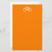 Weiß und Orange Bike Briefpapier (Vorne/Hinten)