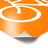 Weiß und Orange Bike Fotodruck (Ecke)