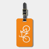 Weiß und Orange Bike Gepäckanhänger (Vorderseite vertikal)