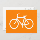 Weiß und Orange Bike Postkarte (Vorne/Hinten)