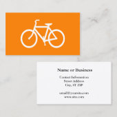 Weiß und Orange Bike Visitenkarte (Vorne/Hinten)