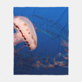 WEISS UND ORANGE JELLYFISH FLEECEDECKE (Vorderseite)