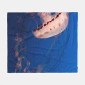 WEISS UND ORANGE JELLYFISH FLEECEDECKE (Vorderseite (Horizontal))