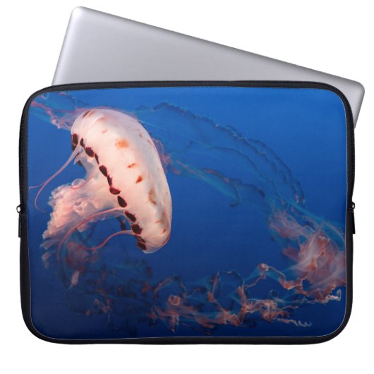 WEISS UND ORANGE JELLYFISH LAPTOPSCHUTZHÜLLE (Vorderseite)