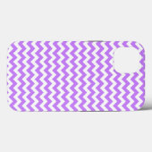 Weiß und Pastel Lila Zig Zag Zickzack Case-Mate iPhone Hülle (Rückseite (Horizontal))