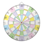 Weiß und Pastellfarben Dartscheibe (vorne)