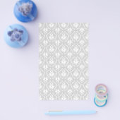 Weiß und Pastellgrau Damask Design. Flyer (Einzeln)