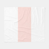 Weiß und Pastellrosa Bar Fleecedecke (Vorderseite (Horizontal))