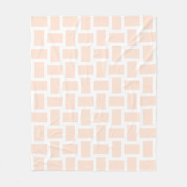 Weiß- und Pfirsichfarben-Design Fleecedecke